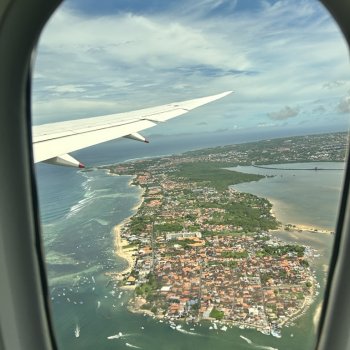 bali from an aeroplane